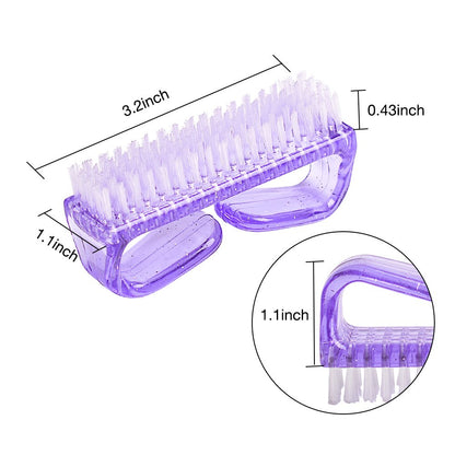 Handle Grip Nail Brush, Fingernail Scrub Cleaning Brushes for Toes and Nails Cleaner, Pedicure Brushes for Men and Women 4 Pack
